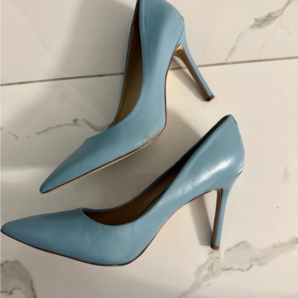 Sam Edelman Hazel Aspen Sky Leather Pointed Toe Pump Women's size 9.5 - Picture 9 of 9